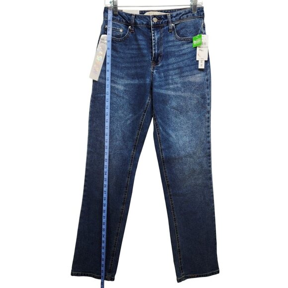 Tinseltown Womens Hi-Rise Straight Leg Denim Jeans 1/25 Medium Wash - Picture 8 of 10